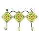 Forest Green Wheel Flower Ceramic Tile Hook